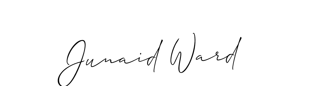 The best way (Allison_Script) to make a short signature is to pick only two or three words in your name. The name Junaid Ward include a total of six letters. For converting this name. Junaid Ward signature style 2 images and pictures png