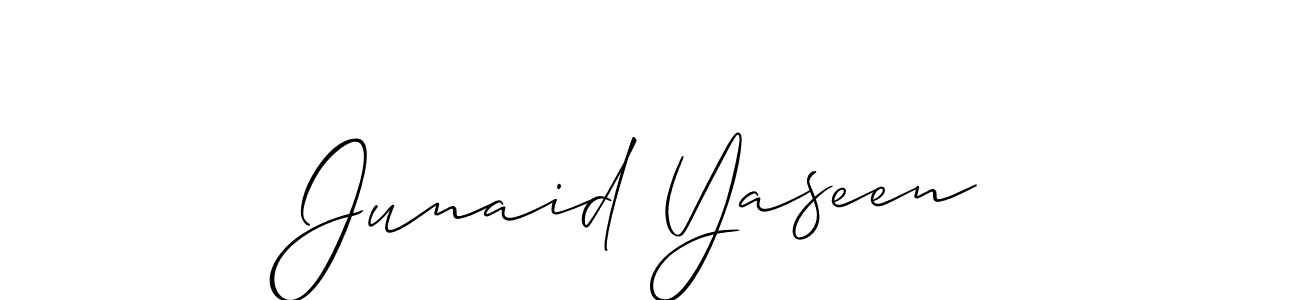 How to Draw Junaid Yaseen signature style? Allison_Script is a latest design signature styles for name Junaid Yaseen. Junaid Yaseen signature style 2 images and pictures png