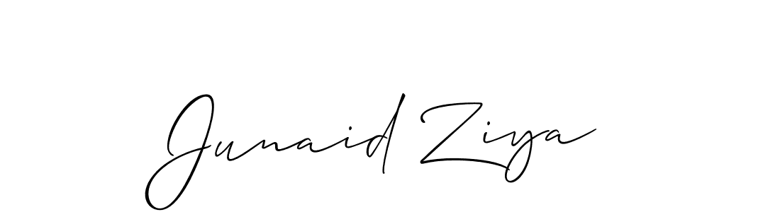 The best way (Allison_Script) to make a short signature is to pick only two or three words in your name. The name Junaid Ziya include a total of six letters. For converting this name. Junaid Ziya signature style 2 images and pictures png