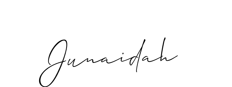 Make a beautiful signature design for name Junaidah. With this signature (Allison_Script) style, you can create a handwritten signature for free. Junaidah signature style 2 images and pictures png