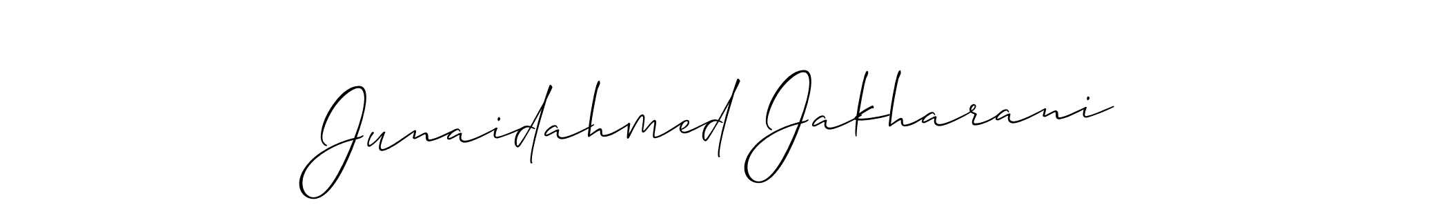 Make a beautiful signature design for name Junaidahmed Jakharani. Use this online signature maker to create a handwritten signature for free. Junaidahmed Jakharani signature style 2 images and pictures png