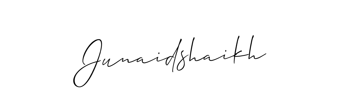 Also we have Junaidshaikh name is the best signature style. Create professional handwritten signature collection using Allison_Script autograph style. Junaidshaikh signature style 2 images and pictures png