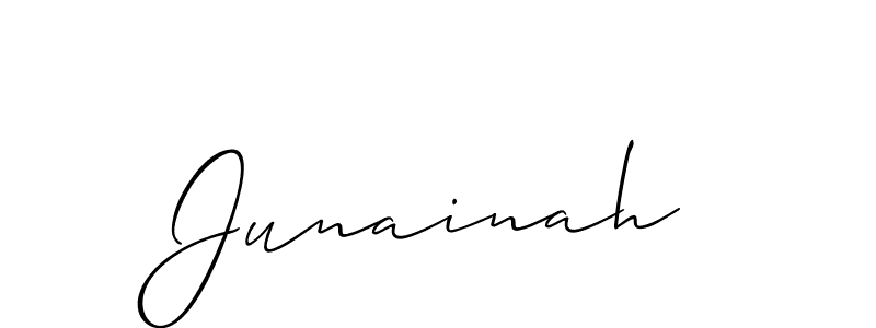 Make a beautiful signature design for name Junainah. With this signature (Allison_Script) style, you can create a handwritten signature for free. Junainah signature style 2 images and pictures png