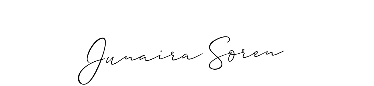 if you are searching for the best signature style for your name Junaira Soren. so please give up your signature search. here we have designed multiple signature styles  using Allison_Script. Junaira Soren signature style 2 images and pictures png