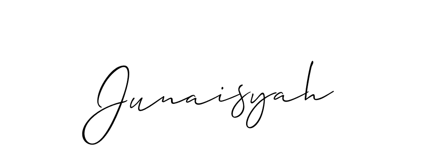 How to make Junaisyah signature? Allison_Script is a professional autograph style. Create handwritten signature for Junaisyah name. Junaisyah signature style 2 images and pictures png