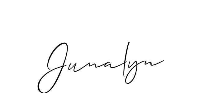 How to make Junalyn signature? Allison_Script is a professional autograph style. Create handwritten signature for Junalyn name. Junalyn signature style 2 images and pictures png