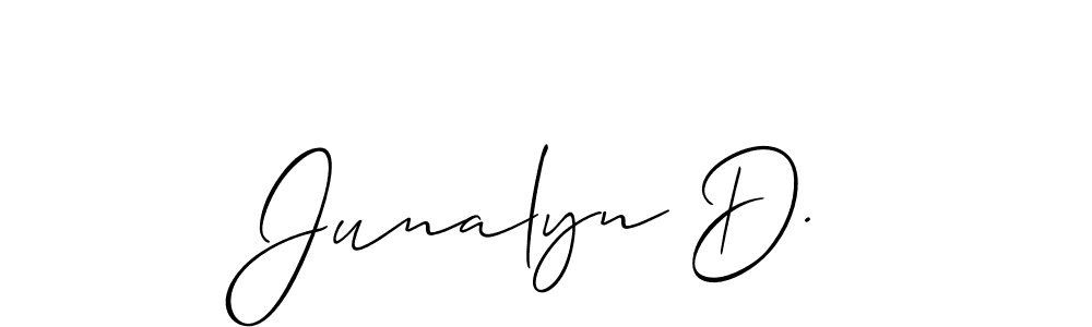 Junalyn D. stylish signature style. Best Handwritten Sign (Allison_Script) for my name. Handwritten Signature Collection Ideas for my name Junalyn D.. Junalyn D. signature style 2 images and pictures png