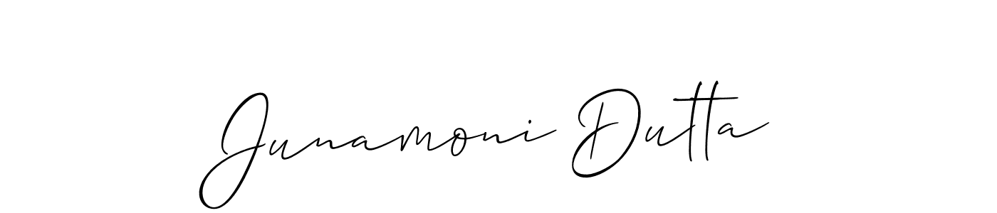 It looks lik you need a new signature style for name Junamoni Dutta. Design unique handwritten (Allison_Script) signature with our free signature maker in just a few clicks. Junamoni Dutta signature style 2 images and pictures png