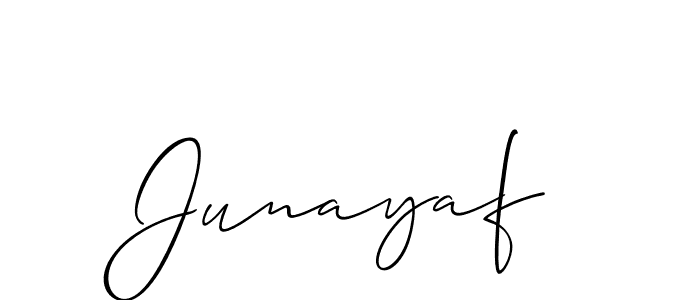 Similarly Allison_Script is the best handwritten signature design. Signature creator online .You can use it as an online autograph creator for name Junayaf. Junayaf signature style 2 images and pictures png