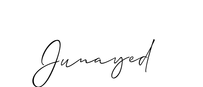 if you are searching for the best signature style for your name Junayed. so please give up your signature search. here we have designed multiple signature styles  using Allison_Script. Junayed signature style 2 images and pictures png