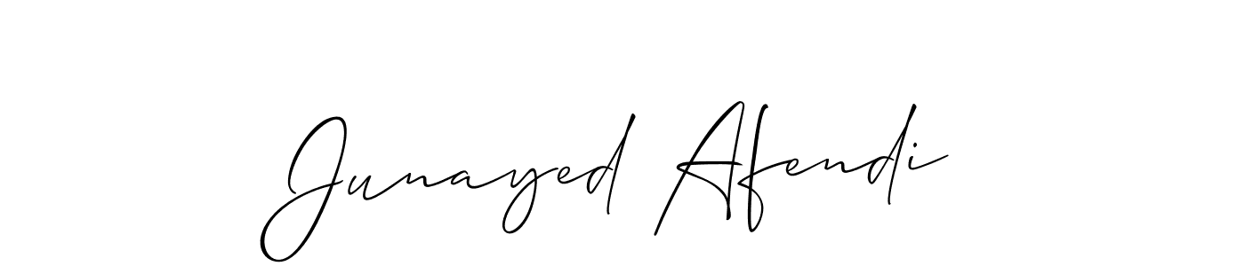 How to make Junayed Afendi signature? Allison_Script is a professional autograph style. Create handwritten signature for Junayed Afendi name. Junayed Afendi signature style 2 images and pictures png