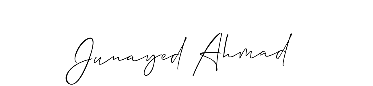 How to make Junayed Ahmad name signature. Use Allison_Script style for creating short signs online. This is the latest handwritten sign. Junayed Ahmad signature style 2 images and pictures png