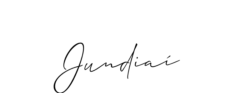 Also You can easily find your signature by using the search form. We will create Jundiaí name handwritten signature images for you free of cost using Allison_Script sign style. Jundiaí signature style 2 images and pictures png