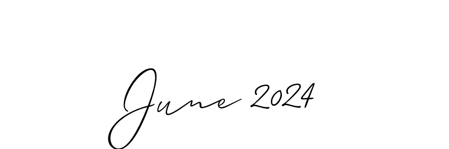 Make a short June 2024 signature style. Manage your documents anywhere anytime using Allison_Script. Create and add eSignatures, submit forms, share and send files easily. June 2024 signature style 2 images and pictures png