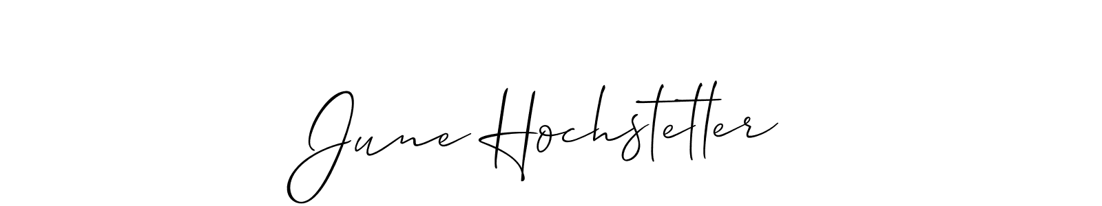 Also You can easily find your signature by using the search form. We will create June Hochstetler name handwritten signature images for you free of cost using Allison_Script sign style. June Hochstetler signature style 2 images and pictures png