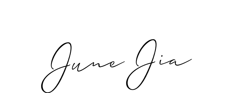 June Jia stylish signature style. Best Handwritten Sign (Allison_Script) for my name. Handwritten Signature Collection Ideas for my name June Jia. June Jia signature style 2 images and pictures png