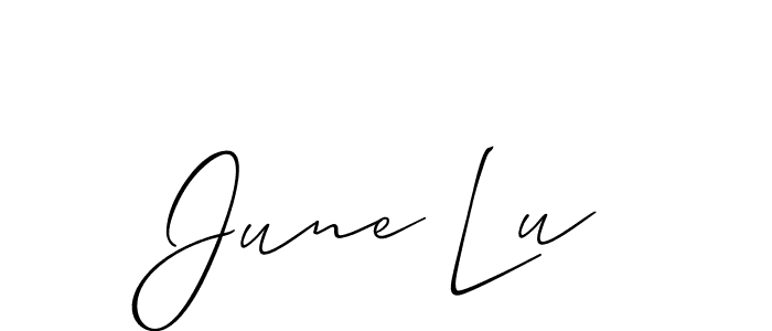 Use a signature maker to create a handwritten signature online. With this signature software, you can design (Allison_Script) your own signature for name June Lu. June Lu signature style 2 images and pictures png