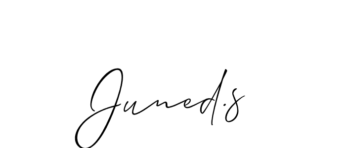 Make a beautiful signature design for name Juned.s. Use this online signature maker to create a handwritten signature for free. Juned.s signature style 2 images and pictures png