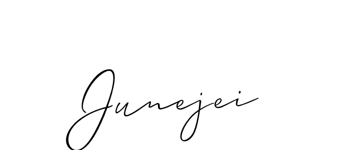 Make a short Junejei signature style. Manage your documents anywhere anytime using Allison_Script. Create and add eSignatures, submit forms, share and send files easily. Junejei signature style 2 images and pictures png