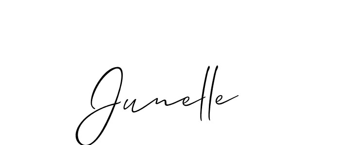 Best and Professional Signature Style for Junelle. Allison_Script Best Signature Style Collection. Junelle signature style 2 images and pictures png