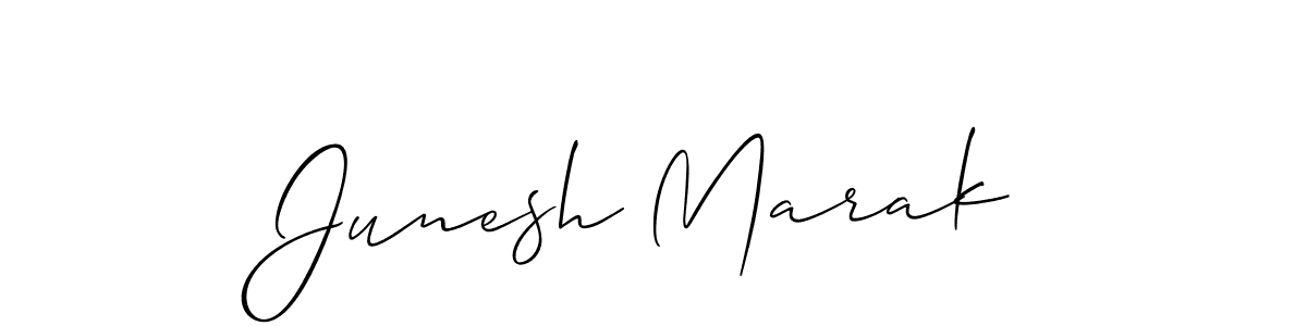 Similarly Allison_Script is the best handwritten signature design. Signature creator online .You can use it as an online autograph creator for name Junesh Marak. Junesh Marak signature style 2 images and pictures png