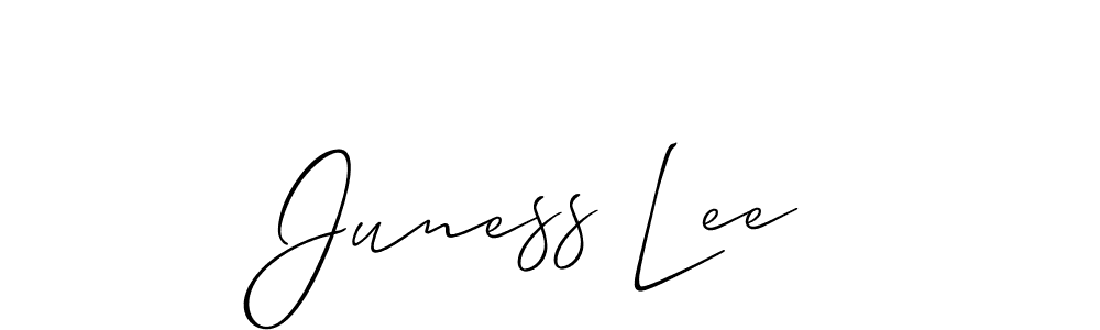 Allison_Script is a professional signature style that is perfect for those who want to add a touch of class to their signature. It is also a great choice for those who want to make their signature more unique. Get Juness Lee name to fancy signature for free. Juness Lee signature style 2 images and pictures png