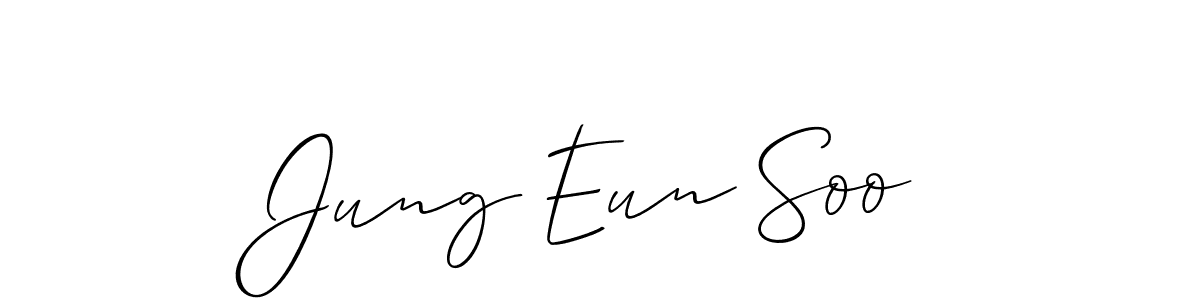 Design your own signature with our free online signature maker. With this signature software, you can create a handwritten (Allison_Script) signature for name Jung Eun Soo. Jung Eun Soo signature style 2 images and pictures png