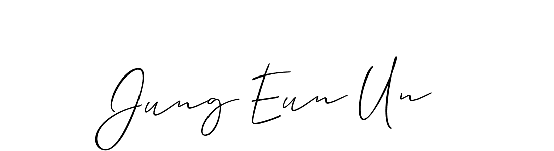 You should practise on your own different ways (Allison_Script) to write your name (Jung Eun Un) in signature. don't let someone else do it for you. Jung Eun Un signature style 2 images and pictures png