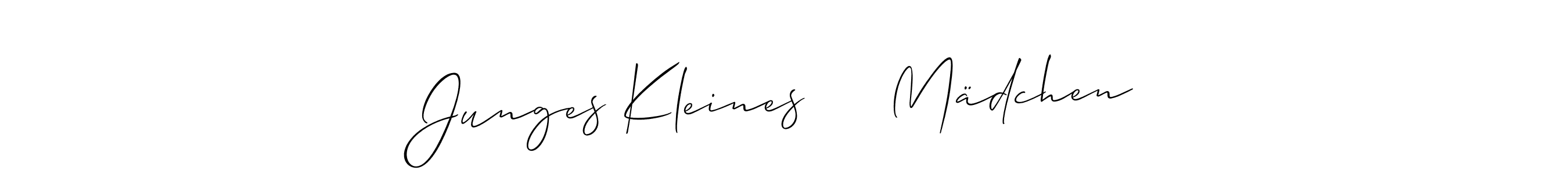 Use a signature maker to create a handwritten signature online. With this signature software, you can design (Allison_Script) your own signature for name Junges Kleines     Mädchen. Junges Kleines     Mädchen signature style 2 images and pictures png