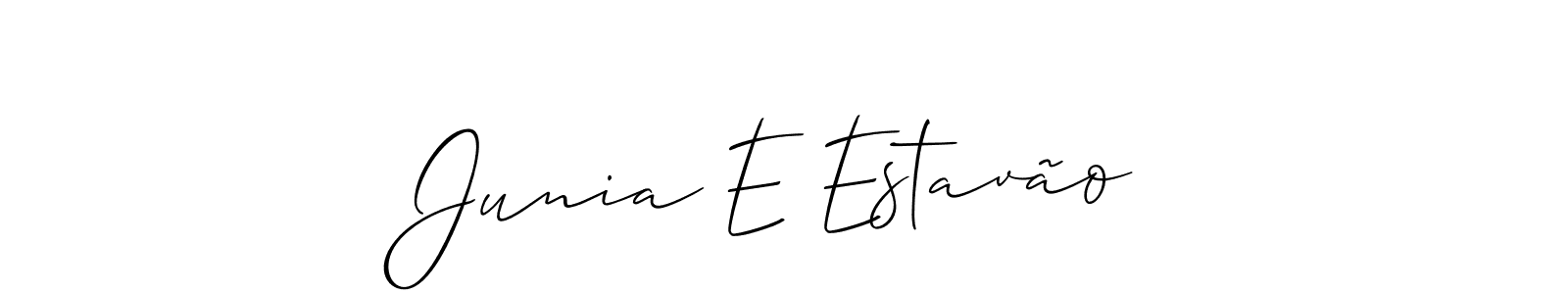 Allison_Script is a professional signature style that is perfect for those who want to add a touch of class to their signature. It is also a great choice for those who want to make their signature more unique. Get Junia E Estavão name to fancy signature for free. Junia E Estavão signature style 2 images and pictures png