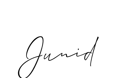 Allison_Script is a professional signature style that is perfect for those who want to add a touch of class to their signature. It is also a great choice for those who want to make their signature more unique. Get Junid name to fancy signature for free. Junid signature style 2 images and pictures png