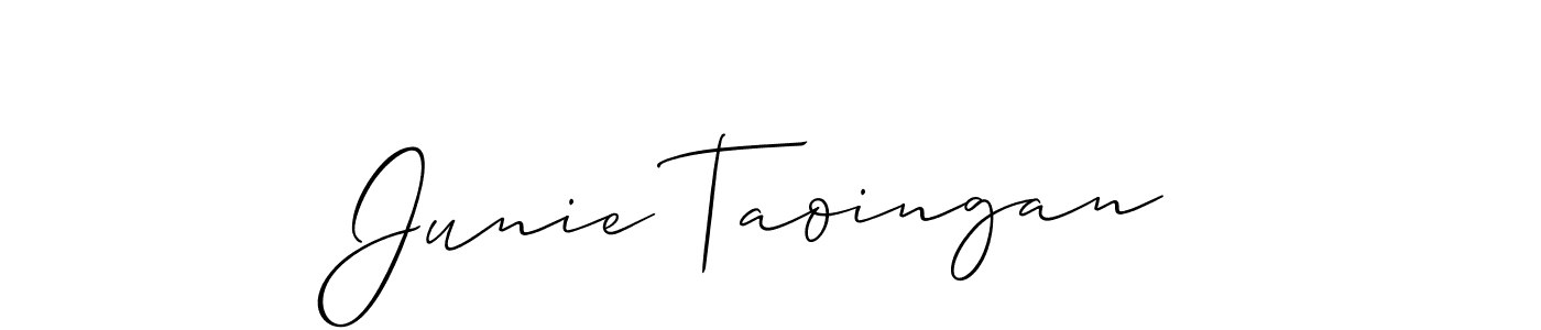 Check out images of Autograph of Junie Taoingan name. Actor Junie Taoingan Signature Style. Allison_Script is a professional sign style online. Junie Taoingan signature style 2 images and pictures png