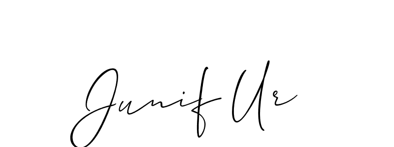 Check out images of Autograph of Junif Ur name. Actor Junif Ur Signature Style. Allison_Script is a professional sign style online. Junif Ur signature style 2 images and pictures png