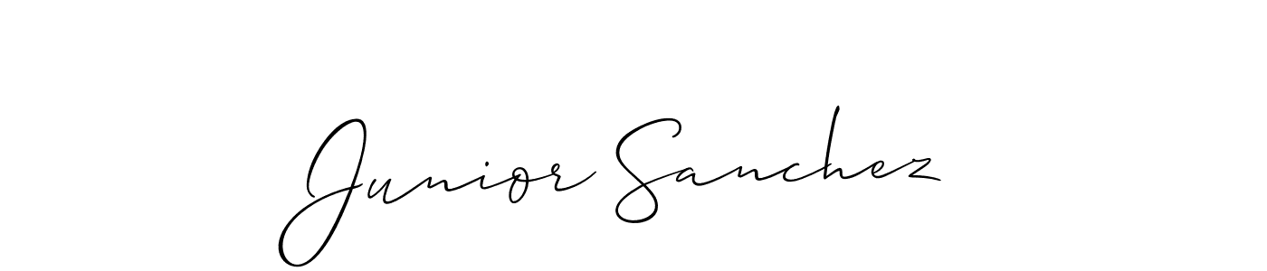 Also we have Junior Sanchez name is the best signature style. Create professional handwritten signature collection using Allison_Script autograph style. Junior Sanchez signature style 2 images and pictures png