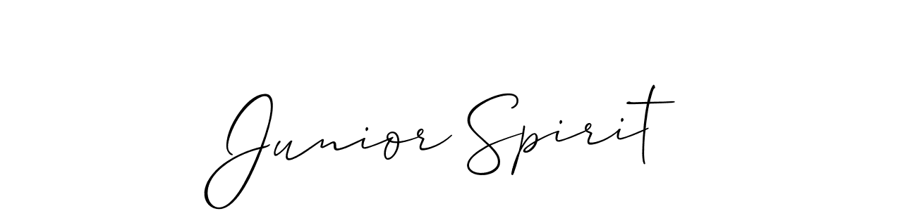 How to make Junior Spirit name signature. Use Allison_Script style for creating short signs online. This is the latest handwritten sign. Junior Spirit signature style 2 images and pictures png