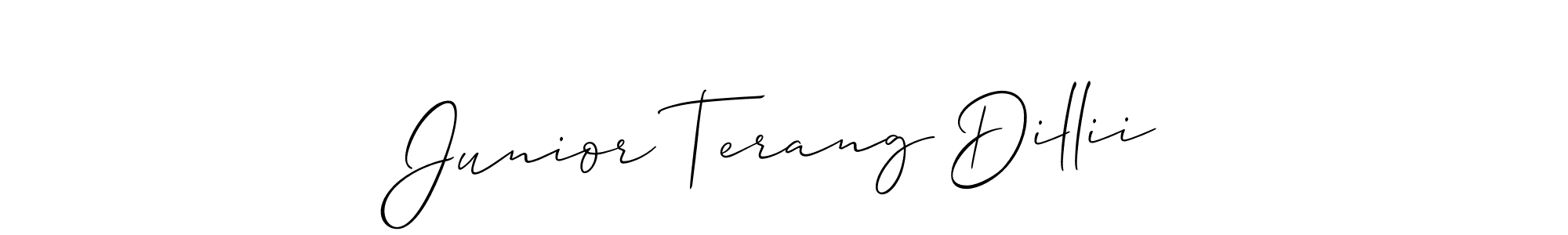 Make a beautiful signature design for name Junior Terang Dillii. Use this online signature maker to create a handwritten signature for free. Junior Terang Dillii signature style 2 images and pictures png
