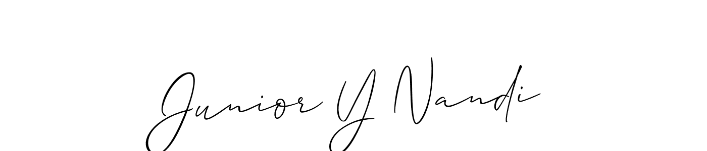 Best and Professional Signature Style for Junior Y Nandi. Allison_Script Best Signature Style Collection. Junior Y Nandi signature style 2 images and pictures png