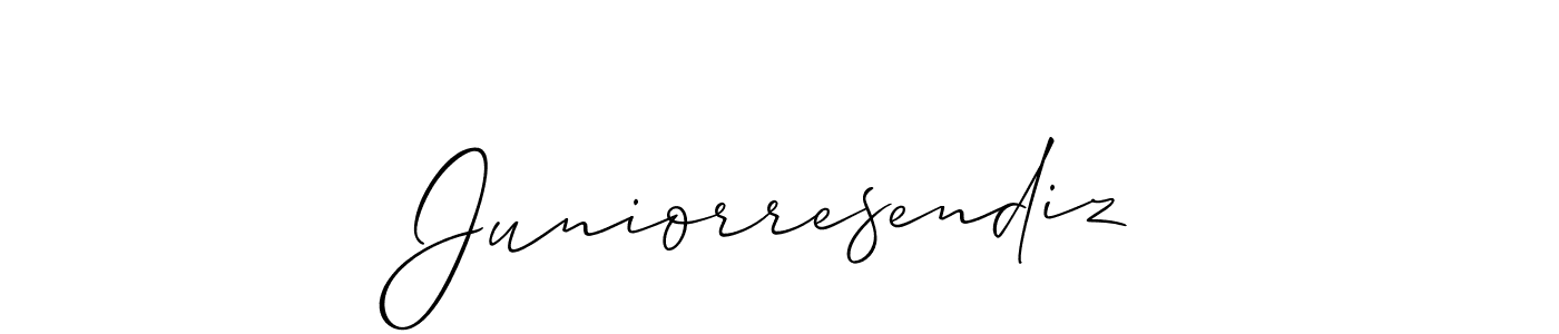 This is the best signature style for the Juniorresendiz name. Also you like these signature font (Allison_Script). Mix name signature. Juniorresendiz signature style 2 images and pictures png