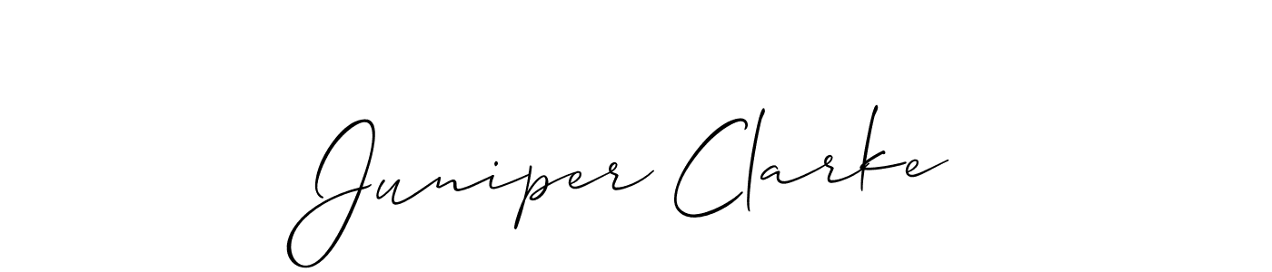 Once you've used our free online signature maker to create your best signature Allison_Script style, it's time to enjoy all of the benefits that Juniper Clarke name signing documents. Juniper Clarke signature style 2 images and pictures png