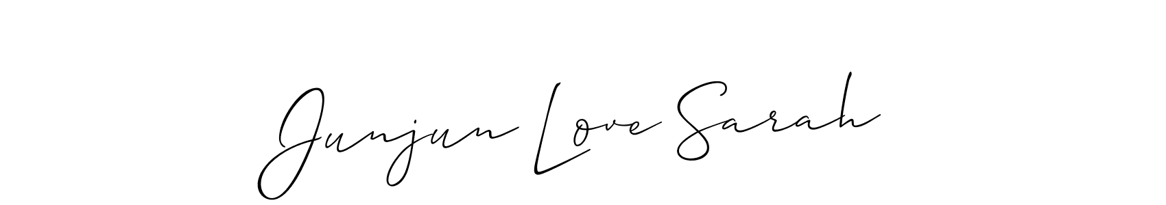 Once you've used our free online signature maker to create your best signature Allison_Script style, it's time to enjoy all of the benefits that Junjun Love Sarah name signing documents. Junjun Love Sarah signature style 2 images and pictures png