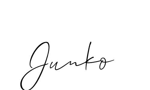 It looks lik you need a new signature style for name Junko. Design unique handwritten (Allison_Script) signature with our free signature maker in just a few clicks. Junko signature style 2 images and pictures png
