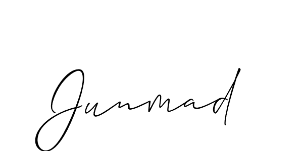 Also we have Junmad name is the best signature style. Create professional handwritten signature collection using Allison_Script autograph style. Junmad signature style 2 images and pictures png