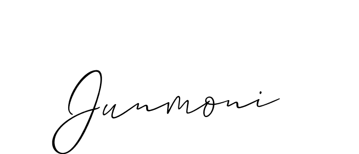 Similarly Allison_Script is the best handwritten signature design. Signature creator online .You can use it as an online autograph creator for name Junmoni. Junmoni signature style 2 images and pictures png