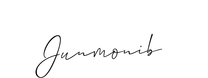 It looks lik you need a new signature style for name Junmonib. Design unique handwritten (Allison_Script) signature with our free signature maker in just a few clicks. Junmonib signature style 2 images and pictures png