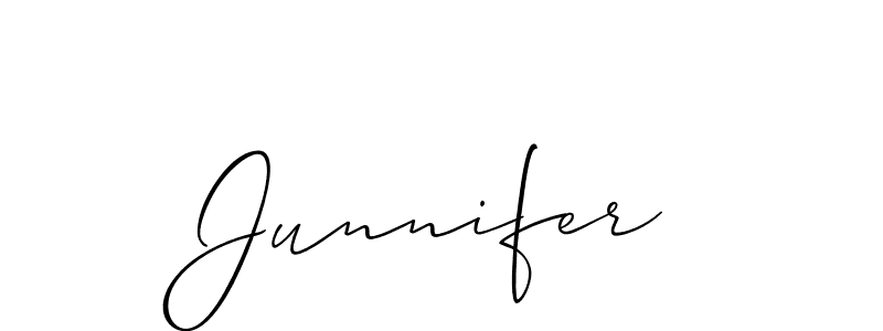 Make a beautiful signature design for name Junnifer. With this signature (Allison_Script) style, you can create a handwritten signature for free. Junnifer signature style 2 images and pictures png