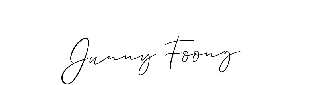 Junny Foong stylish signature style. Best Handwritten Sign (Allison_Script) for my name. Handwritten Signature Collection Ideas for my name Junny Foong. Junny Foong signature style 2 images and pictures png