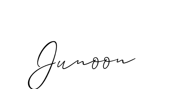 Junoon stylish signature style. Best Handwritten Sign (Allison_Script) for my name. Handwritten Signature Collection Ideas for my name Junoon. Junoon signature style 2 images and pictures png