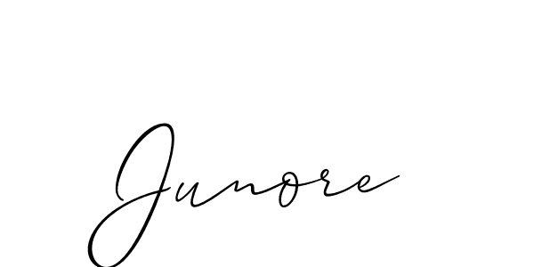 if you are searching for the best signature style for your name Junore. so please give up your signature search. here we have designed multiple signature styles  using Allison_Script. Junore signature style 2 images and pictures png