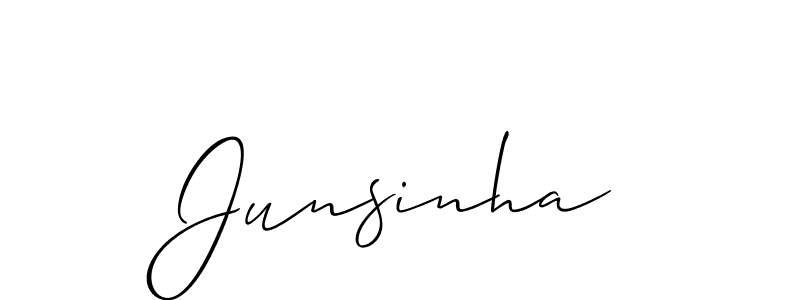 Also we have Junsinha name is the best signature style. Create professional handwritten signature collection using Allison_Script autograph style. Junsinha signature style 2 images and pictures png