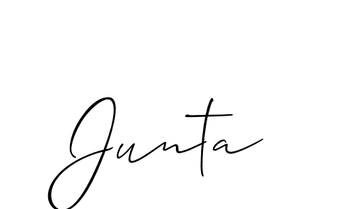 You should practise on your own different ways (Allison_Script) to write your name (Junta) in signature. don't let someone else do it for you. Junta signature style 2 images and pictures png